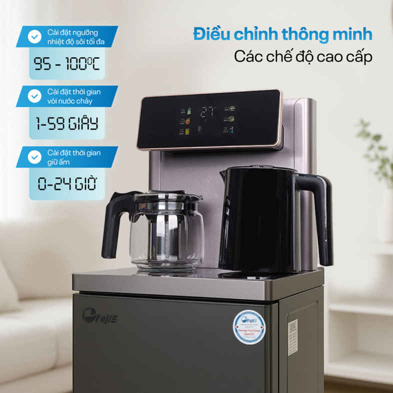 Cây nước nóng lạnh kết hợp bàn pha trà và cafe Fujie TB245
